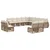 Sjedeća garnitura za vrt 13 pcs Bež i krem bijela poliratan