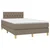 Vidaxl Box spring postelja z vzmetnico LED taupe 120x200 cm blago