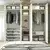 PAX / FORSAND Garderober, bela/bela, 250x60x236 cm