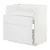 METOD / MAXIMERA Pod.el.BREDSJÖN sudop/3front/2fiok, bela/Stensund bela, 80x60 cm