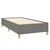Vidaxl Posteljni okvir brez vzmetnice temno siv 90x200 cm blago