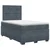 vidaXL Postelja boxspring z vzmetnico Temno siva 120 x 200 cm Žamet