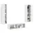 Set TV komoda 6 pcs Visoki sjaj bijela Konstruirano drvo