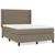 Vidaxl Box spring postelja z vzmetnico taupe 140x200 cm blago