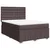 Vidaxl Box spring postelja z vzmetnico temno rjava 140x200 cm blago