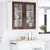 Zidni stakleni ormarić PORTO 2 pcs Smeđi hrast 40 x 31 x 80 cm