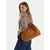 Tory Burch Ročna torba Fleming Suede 166064 Rjava