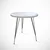 Hanah home Klub sto Sandalf 40x44x40cm Belo-Crni