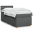 vidaXL Box spring postelja z vzmetnico temno siva blago