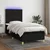 vidaXL Box spring postelja z vzmetnico LED črna 100x200 cm blago