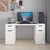 Hanah Home radni sto Alen 150cm 2 Drawer 2 Cabinet, 150 cm, beli