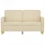 Vidaxl Kavč dvosed krem 120 cm blago