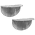 Polica na zidu Zidne 2 pcs Betonski sivi 48 x 24 x 24 cm