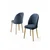 HANAH HOME Set 6 stolica Mara Anthracite Gold