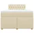 Vidaxl Box spring postelja z vzmetnico krem 120x200 cm blago