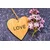 Slika leseno srce z napisom Love - 40x30