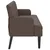 Klop z naslonom rjava 112x65,5x75 cm umetno usnje