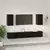 TV Kabinet za Zid 3 pcs 100 x 30 x 30 cm Crni hrast
