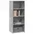 Visoka komoda siva boja betona 50x41x124 cm konstruirano drvo