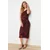 Trendyol Milla Ženska haljina Twoss24El00174, Bordo