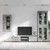 Set TV komoda FLORIN 3 pcs Betonski sivi Konstruirano drvo