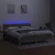 Vidaxl Box spring postelja z vzmetnico LED taupe 160x200 cm blago