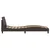 Vidaxl Posteljni okvir Dover temno rjav 90x190 cm blago