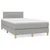Vidaxl Boxspring postelja z vzmetnico svetlo siva 120x190 cm blago