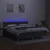 Vidaxl Box spring postelja z vzmetnico LED temno siva 160x200 cm blago
