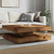 Stol za kavu rotirajući za 360 stupnjeva staro drvo