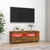 TV ormarić s LED svjetlima boja dimljenog hrasta 100x35x40 cm