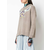 Raquel Allegra - oversized graphic intarsia jumper - women - Grey