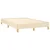 Vidaxl Box spring postelja z vzmetnico krem 120x190 cm blago