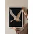 WallXpert uramljena slika 115246, beli labud u letu na tamnoj pozadini, 50 x 70 cm, beli ram