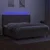 Krevet box spring s madracem LED smeđesivi 200x200 cm tkanina