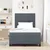 LED Box Spring Krevet Tamno siva 120 x 190 cm Baršun