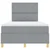 Vidaxl LED Box Spring Postelja Svetlo siva 120 x 200 cm blago