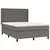 Vidaxl Box spring postelja z vzmetnico siv 140x200 cm umetno usnje