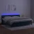 Vidaxl Box spring postelja z vzmetnico LED temno modra 200x200cm žamet