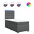 vidaXL Box spring postelja z vzmetnico temno siva 90x200 cm blago