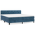 Den Box spring postelja z vzmetnico temno modra 160x200 cm ž