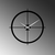 WALLXPERT Dekorativni metalni zidni sat Simple black