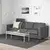 VIMLE Sofa trosed, s naslonom za glavu/Gunnared zagasitosiva