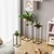 Aberto Design Set dekorativnih saksija GED-019-A, 28x80cm, 17x40cm, 22x60cm, Zlatne boje