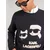 Karl Lagerfeld Pulover črna/bela