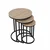 Hanah Home set od 3 pomoćna stola Milas 3, crni / bor
