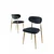 HANAH HOME Set stolica (4 komada) Vina Anthracite Gold