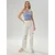Sinsay - Crop top s vezom - bledoplavo