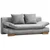 SOFA LEŽAJ tekstil siva