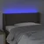 LED uzglavlje smeđesivo 93x16x78/88 cm od tkanine